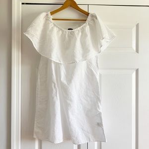 J.Crew White Off the Shoulder Beach Coverup or Dress